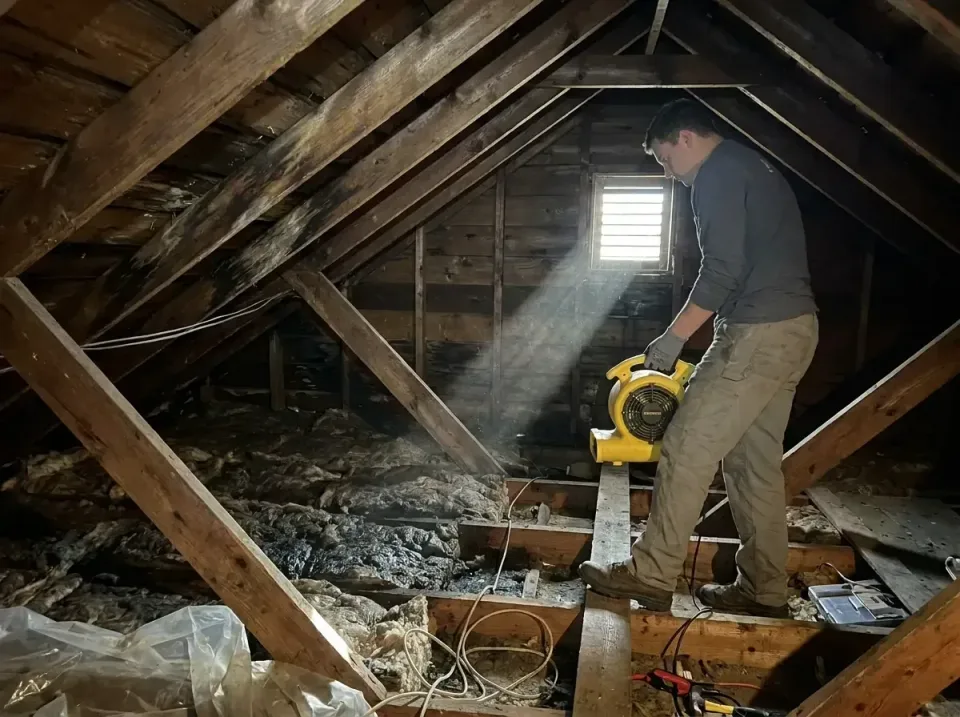 attic-water-damage-drying-proc-007 — frequently asked questions, Emergency Water Extraction & 24/7 Flood Response in Dilling…